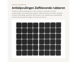 Dailygoods- Antislipvullingen 48 Stuks - Zwarte Rubber Voetjes - Zelfklevend - Duurzaam TRP-Rubber - Bescherming Voor Meubels - Eenvoudig Te Plakken - Rubberen Pads