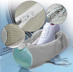 Dailygoods- Schoenwaszak 2 Stuks - Waszak voor Schoenen - Wasnet Schoenen - Herbruikbare Schoenwaszak - Hoogwaardig Polyester - 39x19 cm — thumbnail 3