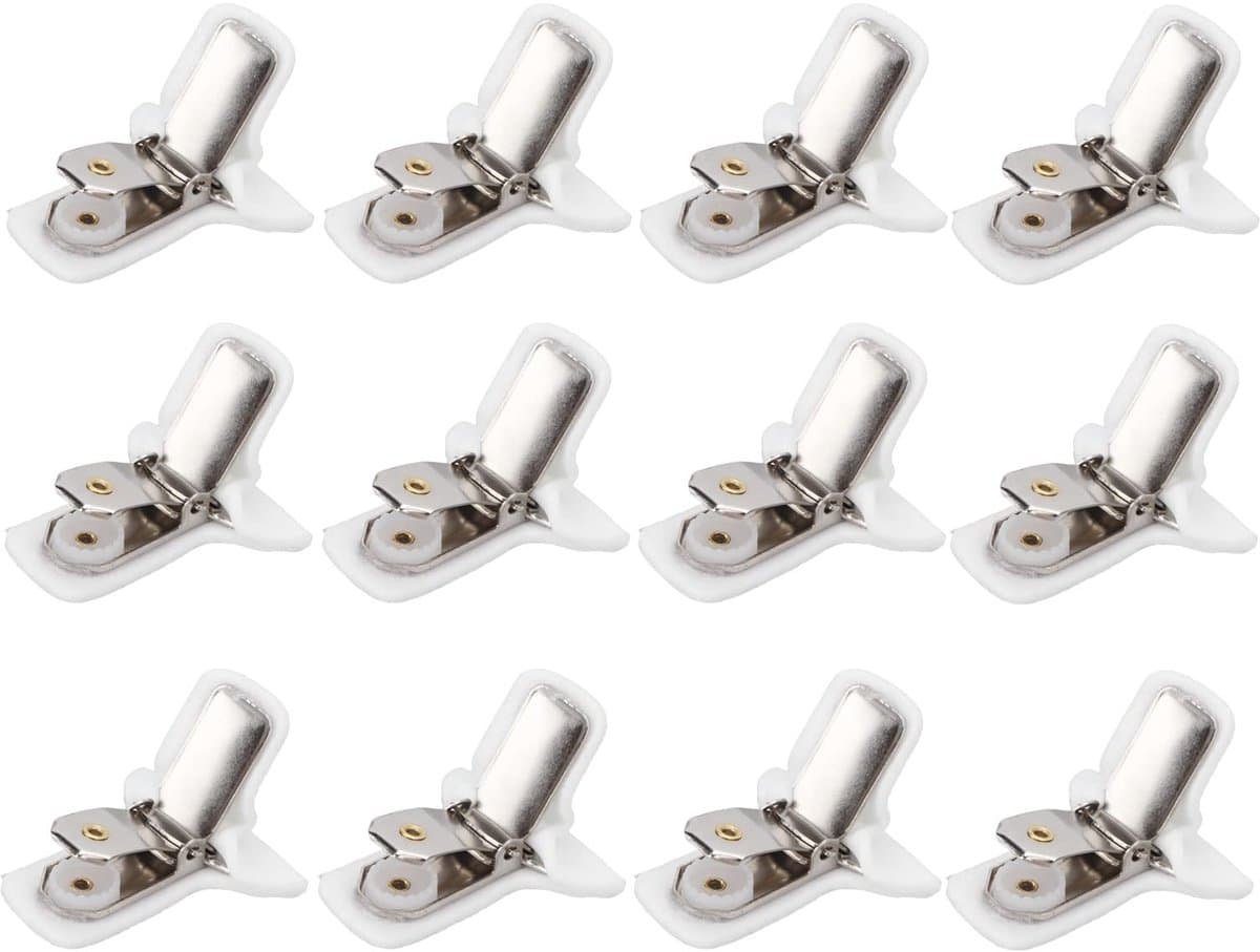 Dailygoods - Gewatteerde Troosterclips - Dekbedclips voor Dekenbevestiging - Witte Clips - Voorkomt Verschuiven - Ideaal voor Beddengoed - 12 Stuks — afbeelding 1