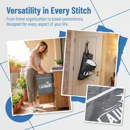 Dailygoods- Reiswaszak Groot - 2 Stuks - 58 x 46 cm - Herbruikbaar - Opvouwbaar - Oxford-stof - Met Ritssluiting - Waszak — thumbnail 3
