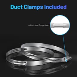 Dailygoods- Afzuigslang Hittebestendig - Ventilatieslang - Droger Slang - Dunstabzugkap - 3m Lengte - Ø150mm - Geluidsisolatie - Afvoerslang — thumbnail 5