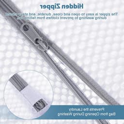 3 Stuks Duurzame Honingraat Mesh Waszakken met Rits voor Delicate Kleding, Herbruikbare Waszakken voor Wasmachine, Ideaal voor Ondergoed, Sokken en Bh's (50x60cm) — thumbnail 5