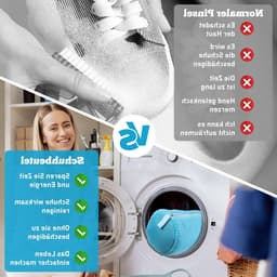 Schoenwaszak voor de wasmachine met verborgen rits, ideaal voor sneakers en sportschoenen, blauw — thumbnail 2