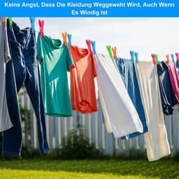 Dailygoods - Wasknijpers met mand, 50 stuks wasknijpers met zak, klemmand zonder afdruk, windbestendige kunststof wasknijpers voor waslijnen en kleerhangers — thumbnail 2