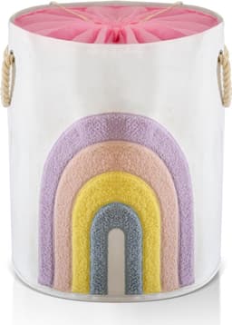 Grote Roze Wasmand van Canvas 58L met Trekkoord - Ideaal voor Baby Kleding en Speelgoed, Ruimtebesparend en Duurzaam — thumbnail 1