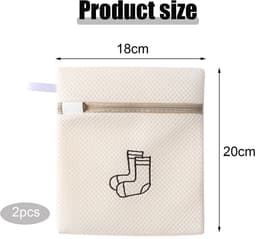 Solidchoice - Set van 2 Mesh Waszakken voor Delicate Kleding — thumbnail 5