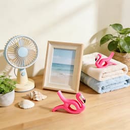 Handdoekklemmen voor Strandstoelen - Roze - 13 cm - Duurzaam Ontwerp - Voor Strand en Zwembad — thumbnail 2