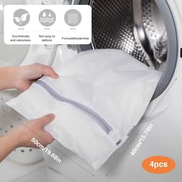 4 pieces laundry nets, laundry bag, laundry bag with zip, large laundry bag to prevent deformation and folding of - ShopVlot — thumbnail 2