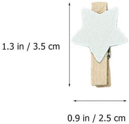 Sterren Wasknijpers - Houten Decoratieve Klemmen - Handwerk Clips - Klein Formaat - Kerst Decoratie - Perfect voor Bruiloften en Feestjes — thumbnail 3
