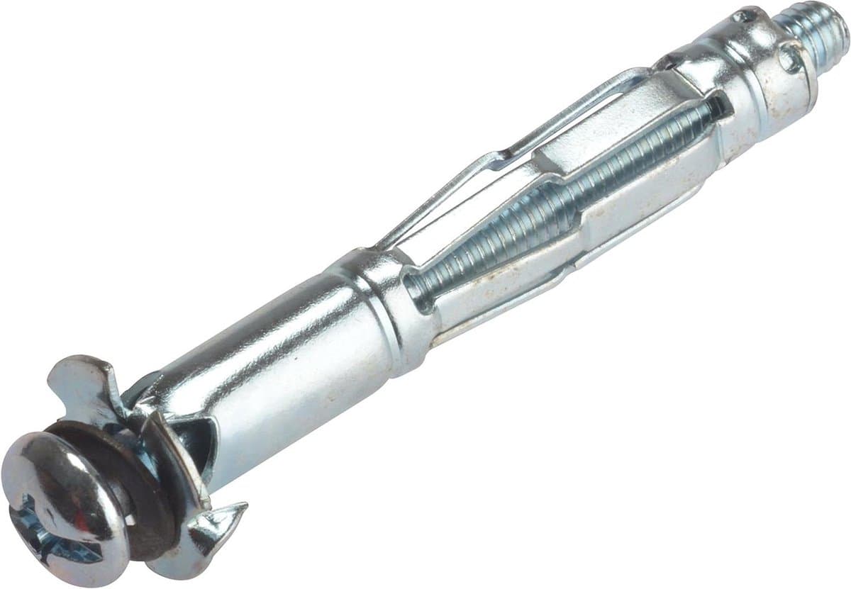 Hollewand Ankers - Gipsplaat Bevestiging - Zwaardere Taken - Volledig Metalen - M5 x 65 mm - Verzinkt — afbeelding 1