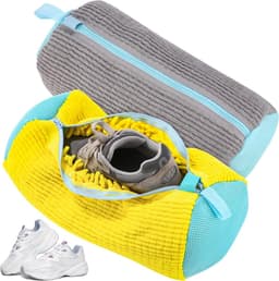 Schoenwaszak, wasmachine, schoenenzak, wasmachine, 2 stuks, multifunctionele waszak, schoenen met 360 graden reinigingsfleece, zelfreinigende schoenen, waszak voor wasmachine en droger — thumbnail 1