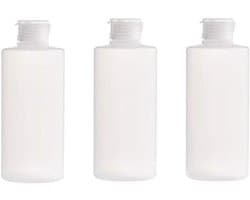 3 STKS 200 ML Plastic Tube Fles Clear Lege Reizen Flip Cap Fles Knijpbare en Hervulbare Reiscontainer voor Shampoo Body Wash Toner Lotion Vloeibare Gezichtsreiniger Toiletartikelen, Transparant, 200