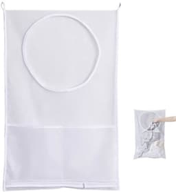 Wasmand met deksel - Wasmand 3 vakken - Wassorteerder - Waszakken - Waterdicht - Ruime capaciteit 77x50cm - Waszak — thumbnail 1