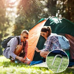Omgoods - Set van 8 Gegalvaniseerde Grondankers voor Tent en Tuin — thumbnail 2