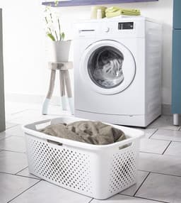 Pixel, wasmand 40l, gerecycled plastic, gebroken wit, 4 zijgrepen, ventilatie aan 4 zijden — thumbnail 3