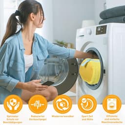 Schoenwaszak voor de wasmachine met verborgen rits - Ideaal voor sneakers, sportschoenen en laarzen, geel — thumbnail 4