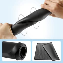 Antislip Siliconenmat Van 60x60 cm Met Opstaande Rand - Waterdicht Vaatwasmachinebestendig Kleurvast - Multifunctionele Beschermmat Voor Apparaten Voerbakken En Afvoer Van Huisdieren - Zwart — thumbnail 4
