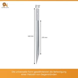 Grondankers set van 4 - Gegalvaniseerd - Veilig bevestigen voor schommel en speelhuis — thumbnail 2
