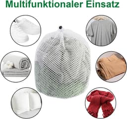 Waszak voor wasmachine, waszak met koordstopper, wasnet, klein, herbruikbaar, waszak om vervorming en vouwen van kleding te voorkomen, beschermt kleding — thumbnail 3