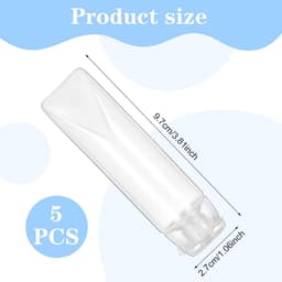 5 stuks transparante reisflessen om te vullen, reisformaat, container voor vloeistoffen, reisflessen, set, reisflessen, cosmetica, container voor reizen, doe-het-zelf, balsem, cosmetica (30 ml) — thumbnail 4