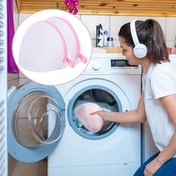 Waszakken, herbruikbare beha waszak mesh waszak beschermende rits beha waszak voor sokken, ondergoed, wasmachine — thumbnail 4