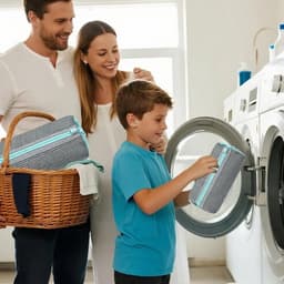 Trainer Wasmachine Tas voor Kinderen, 5,9 * 8,6 inch Herbruikbare en Diepe Schone Schoen Waszak voor Sneakers of Andere Delicatessen - 2 Stuks (voor kinderen) — thumbnail 4