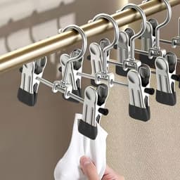 Wasknijpers, cliphaken, multifunctionele metalen kledinghangers — thumbnail 2
