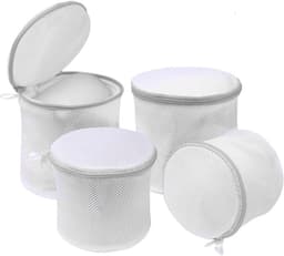 Set van 4 beha-waszakken voor de wasmachine, 18 cm x 20 cm, beha-wasnet met verborgen ritssluiting, herbruikbaar voor de wasmachine — thumbnail 1