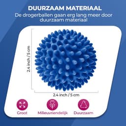 6 stuks-wasbal-droogbal-magische ontvuiling bal-zonnige kleding anti-winding-68mm-blauw — thumbnail 3