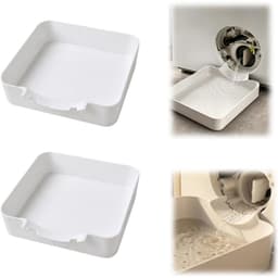 2x Afvoerbak voor wasmachine -17,8 ×17,8cm-Lekbak wasmachine-Wateropvang-Opvangbak tegen lekkage-Afvoer-Wasmachine Wateropvangbak-universele opvangbak voor filterreiniging-Voorkom vlekken op de vloer door overstromend water–Opvangbak voor wasmachine — thumbnail 1