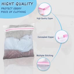 Wasmachine Wasnet, 50 x 60 cm, Kleine Waszak met Verborgen Rits, Bescherming tegen Vouwen en Deformatie van Kleding, Ideaal voor Delicate Stoffen en Wassen — thumbnail 4