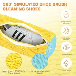 2 stuks herbruikbare schoenwaszakken voor wasmachine, 360° reiniging, geschikt voor alle soorten schoenen en maten — thumbnail 3