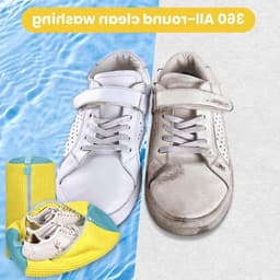 2 Stuks Waszakken voor Schoenen - Herbruikbare Waszakken voor Sneakers, Wasmachine, 360° Reiniging, Ideaal voor Wassen van Schoenen — thumbnail 3