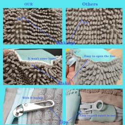 SnelShoppen - Set van 2 Schoenwaszakken, Waszak, Herbruikbaar, Robuuste Waszak, 40 x 20 cm, Met Rits, Perfect voor Schoenbescherming, Grijs — thumbnail 4