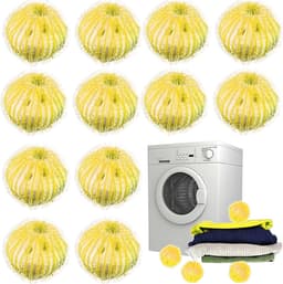 Wasmachine, pluisballen, wasmachine, pluisbal voor wasmachine, voor hondenharen en kattenhaarverwijderaar, wasmachine (geelwit) — thumbnail 1