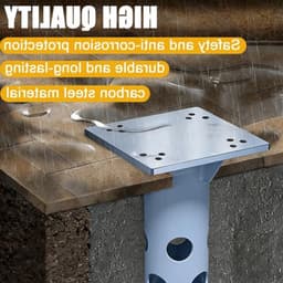 Universele grondanker voor parasol, stevige metalen basisplaat voor betonnen ondergrond, optimale stabiliteit en weerbestendigheid, geschikt voor zware wind en belastingen boven 1 kg — thumbnail 3