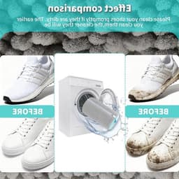 2 x Dikke Waszakken voor Wasmachine, Grijs, Herbruikbaar, Anti-deformatie, 360° Reiniging, Verborgen Rits, Geschikt voor Sportschoenen en Kleding — thumbnail 4