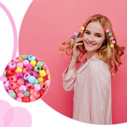 - Haarkralen - Clips van kunststof - Kleurrijk - Meisjes - Kindermode - Creatief - Geschikt voor alle haartypes - 200 stuks — thumbnail 3