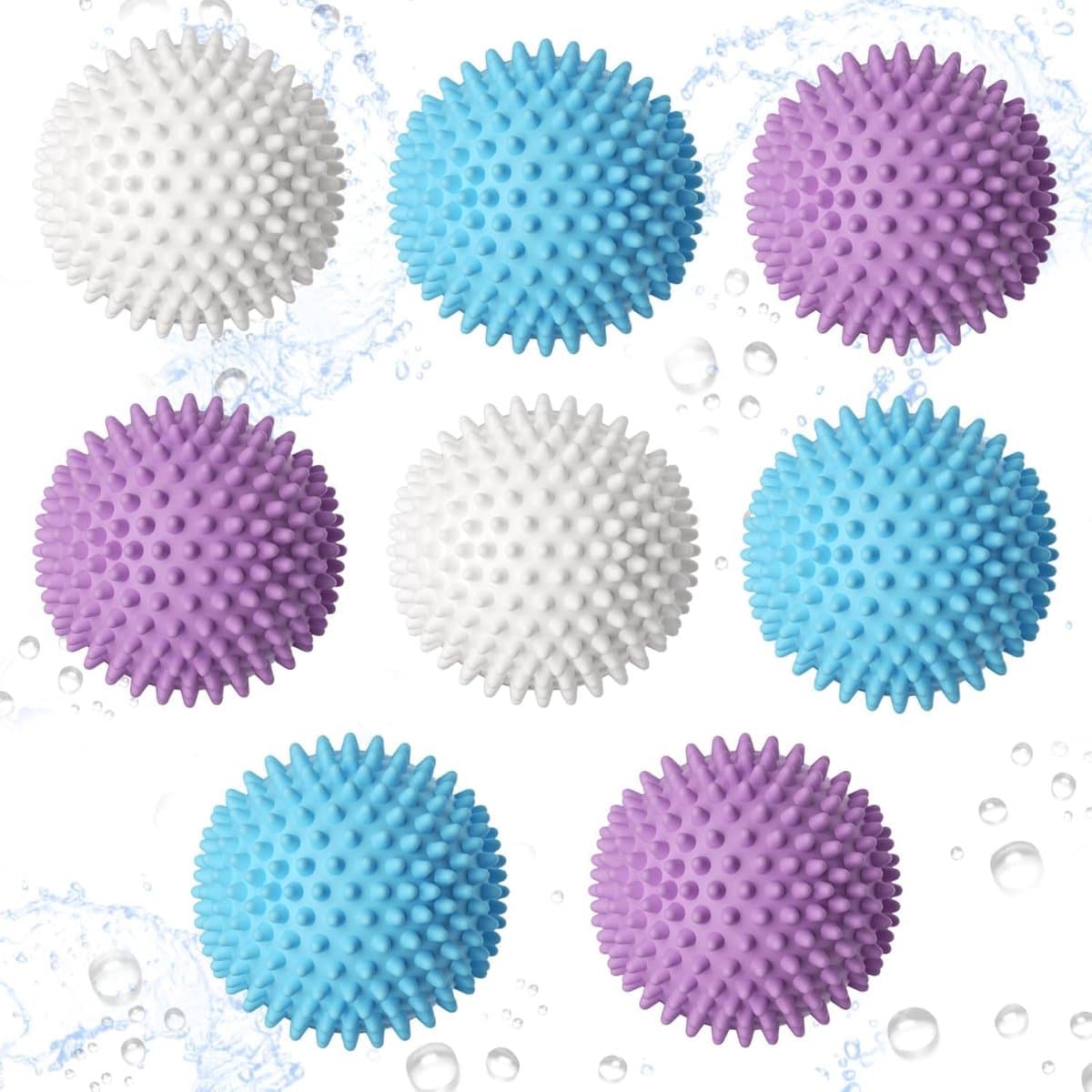 8 stuks drogerballen wasbal, drogerballen wasballen voor wasdroger wasbal voor wasmachine Herbruikbare drogerballen droger bal wasdroger bal voor thuis kledingreiniging — afbeelding 1