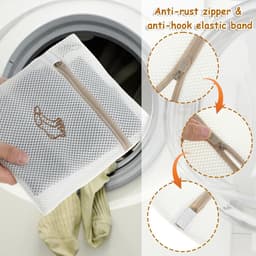 3 stuks delicate waszak, gaaszakken met rits voor sokken, ondergoed, babykleding, badpak - kleine duurzame borduurtas, reiskleding opslag — thumbnail 3