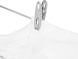 Kledingknijpers RVS - Waslijnprikkers Klemmen - Kleding Drogen - Roestvrij Windproof - 20 stuks - Zilver — thumbnail 4