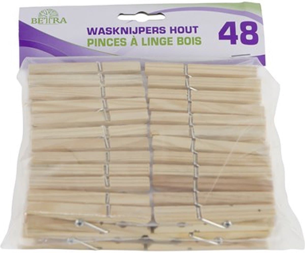 Betra Wasknijpers van Hout | 36 stuks — afbeelding 1