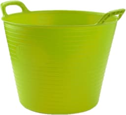 Plasticforte flexibele emmer/kuip - groen - kunststof - rond - 25 liter - 42 x 38 x 33 cm - wasmanden - tuinafval - speelgoed — thumbnail 1