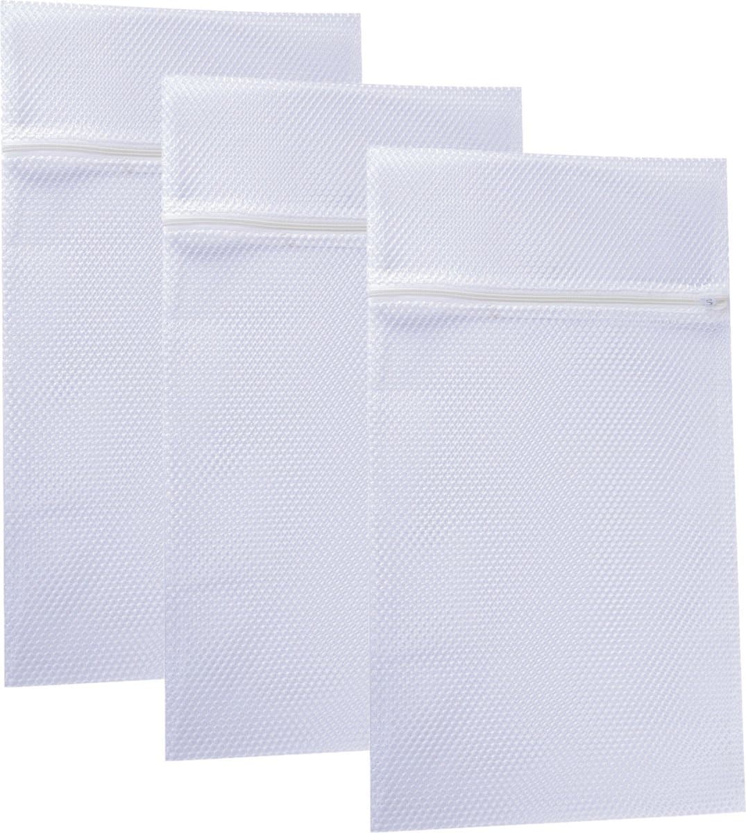 MSV Waszak voor kwetsbare kleding wasgoed/waszak - 3x - wit - XL size - 60 x 90 cm — afbeelding 1