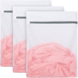 Waszakken - Wasnetten - Bescherm je Wasgoed en Wasmachine - Packing Cubes - Travel Organizer - 3 stuks - voor Wasgoed (Sokken, Lingerie & T-Shirts) - Wit — thumbnail 1