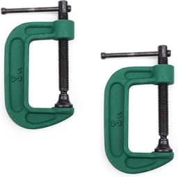 Cosensi - Mini-broeikas timmerman zware metalen C-klemmen - 2 stuks - verstelbaar - groen - klembereik 0-50 mm - slaapkas voor hout — thumbnail 1