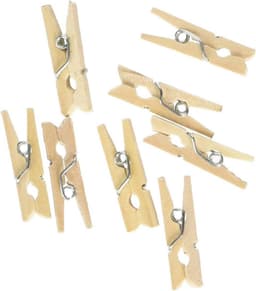 45 Mini Houten Wasknijpers - Kleine Beige Klemmetjes voor Craft & Decoratie — thumbnail 2