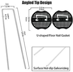 Grondankers voor Worteldoek en Tuinvlies - 50 Stuks 150 mm Lang met Bufferwasherset — thumbnail 5