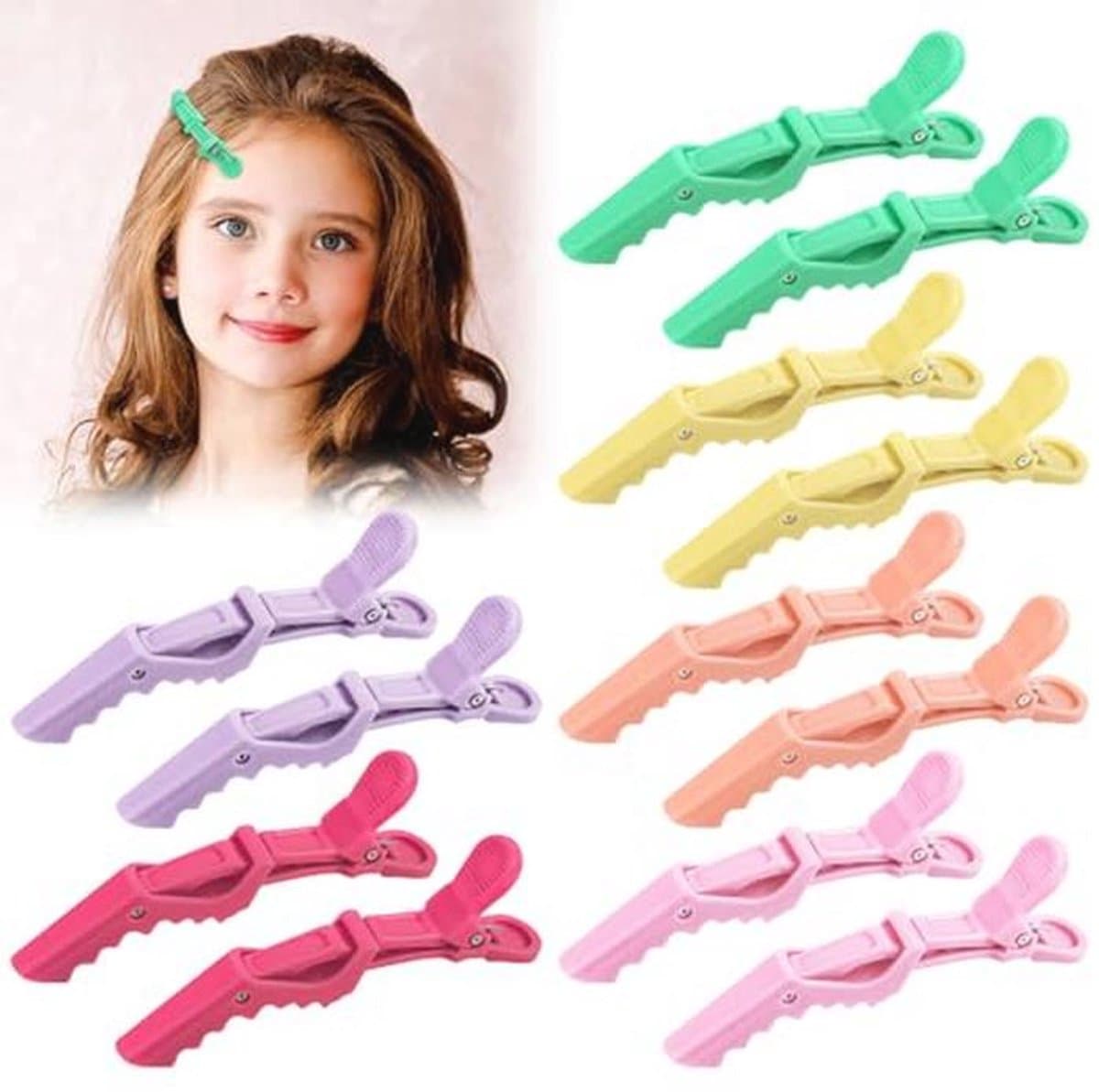 Professionele Krokodil Haarspeldjes voor Dames en Meisjes - 12 Stuks met Antislip Grip — afbeelding 1