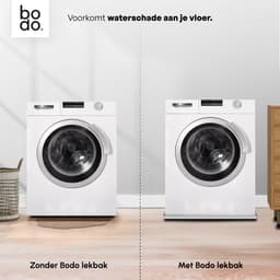 Lekbak Wasmachine - Opvangbak tegen lekkage - Siliconen - 60x60x1,5 cm - Grijs - Bodo — thumbnail 4